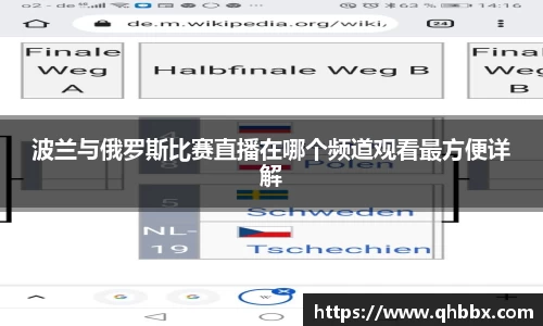 波兰与俄罗斯比赛直播在哪个频道观看最方便详解
